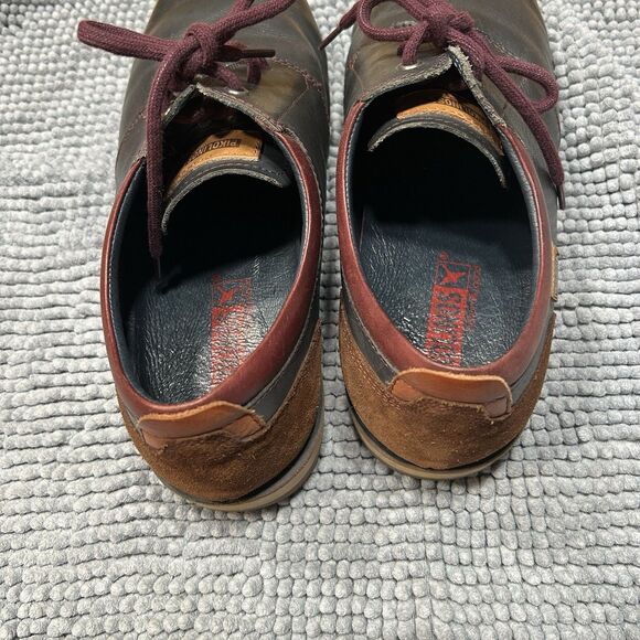 Pikolinos Navy Blue/brown Leather Lace-Up Casual Oxfords Mens 10.5 (EU 44) Spain main image 8
